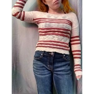 Burnt orange striped sweater